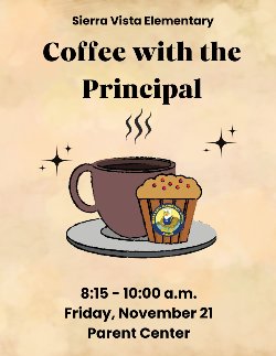 Flyer for Coffee with the Principal